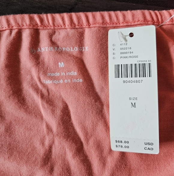 By Anthropologie Women's Puff-Sleeve Wrap Top in Pink Rose, Size MEDIUM - Picture 11 of 11